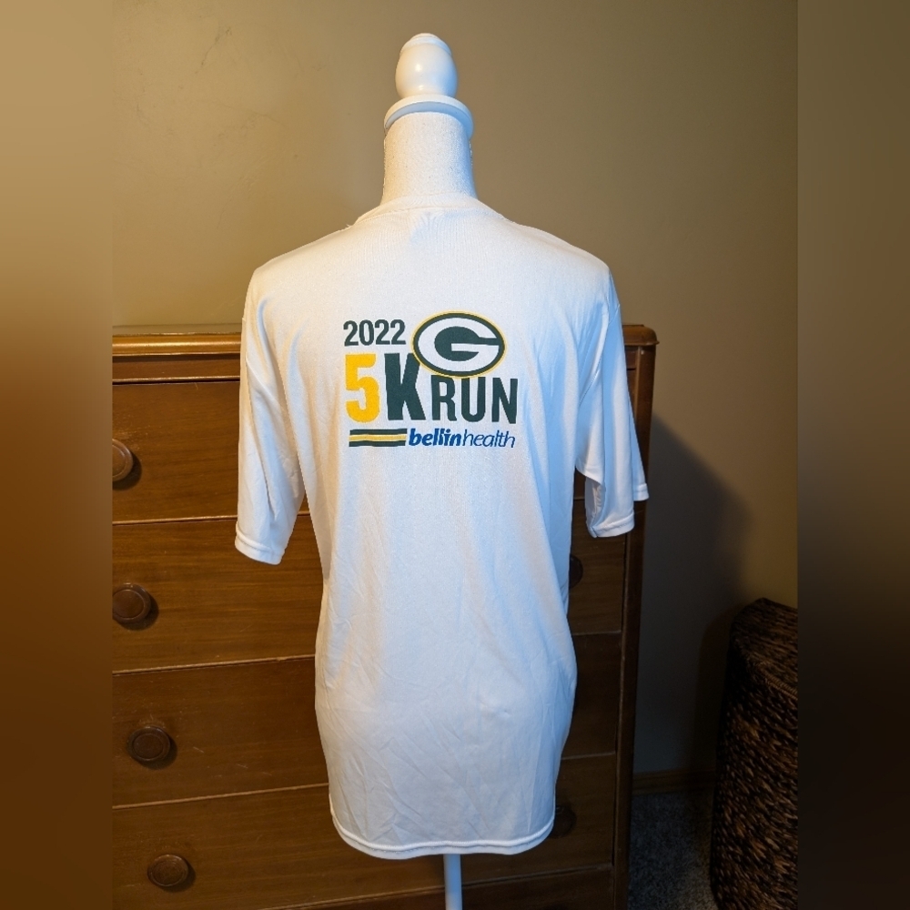 Dri-fit GREEN BAY PACKERS White Short Sleeve T Shirt SZ M - Picture 6 of 8